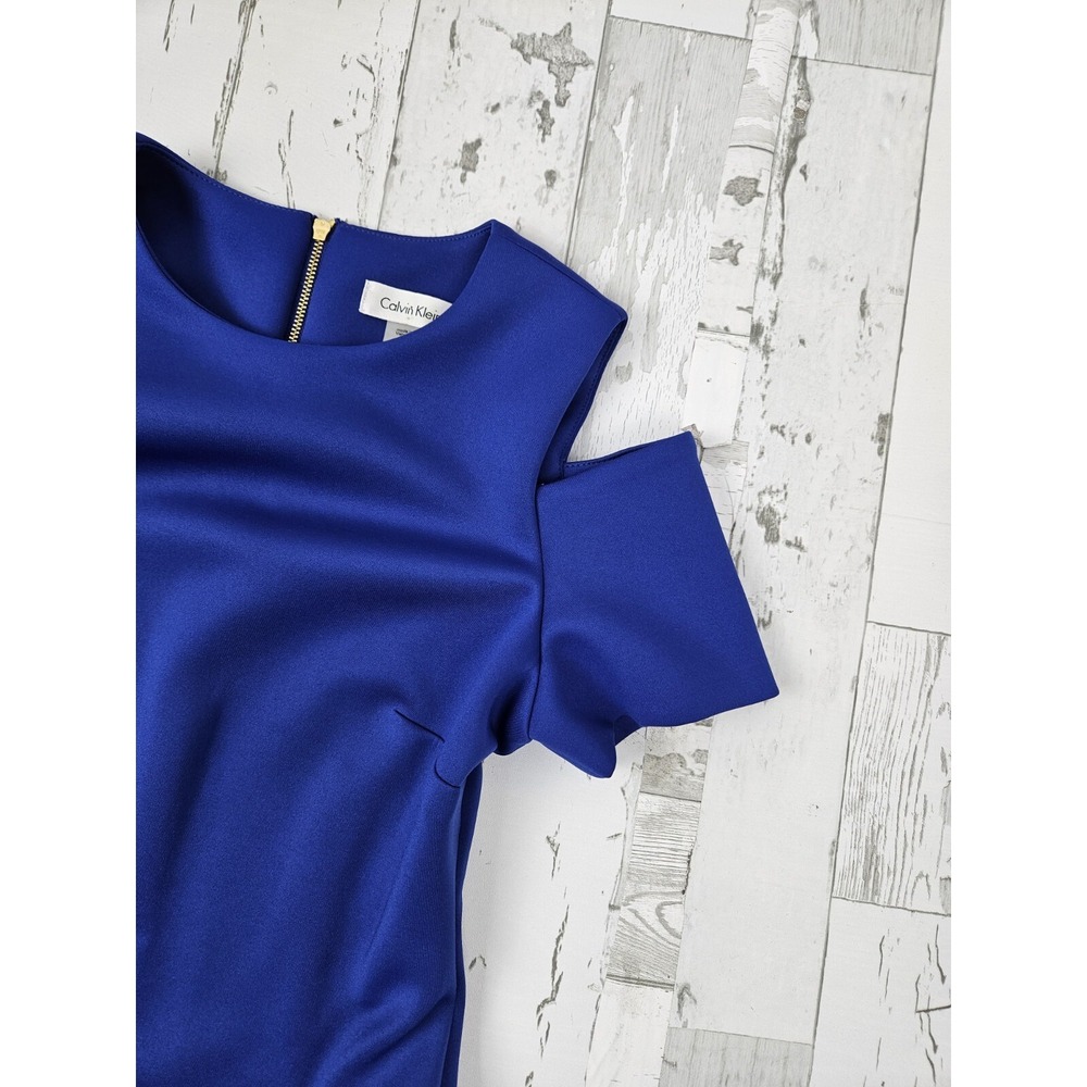 Calvin Klein Women Dress 4 Cold Shoulder Sheath - Picture 5 of 11